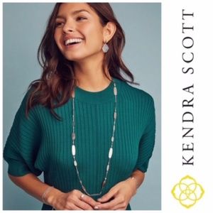 NWT KENDRA SCOTT CLARET LONG NECKLACE IN GOLD